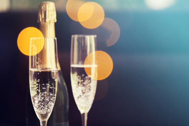 istock Champagne background. New Year Eve celebration 881501042