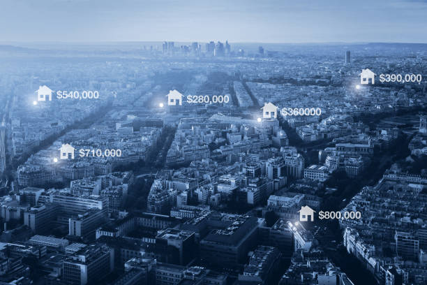 가격, 도시에 있는 부동산의 개념 - housing costs 뉴스 사진 이미지