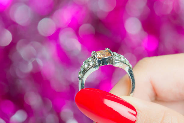 Women's hand with jewelry rings
