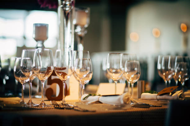 istock Luxury Table setting for party, Christmas, holidays and weddings. 881516038