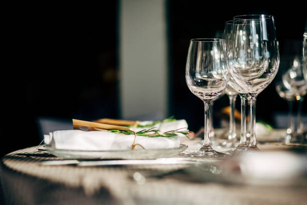 istock Luxury Table setting for party, Christmas, holidays and weddings. 881516138