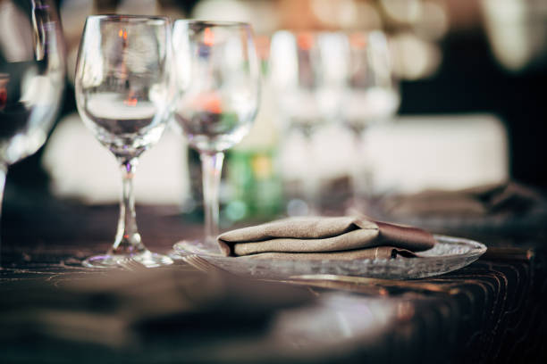 Luxury Table setting for party, Christmas, holidays and weddings.