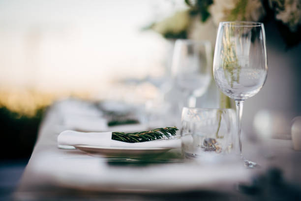 istock Luxury Table setting for party, Christmas, holidays and weddings. 881518522
