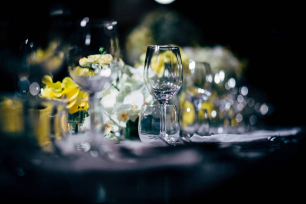 Luxury Table setting for party, Christmas, holidays and weddings.