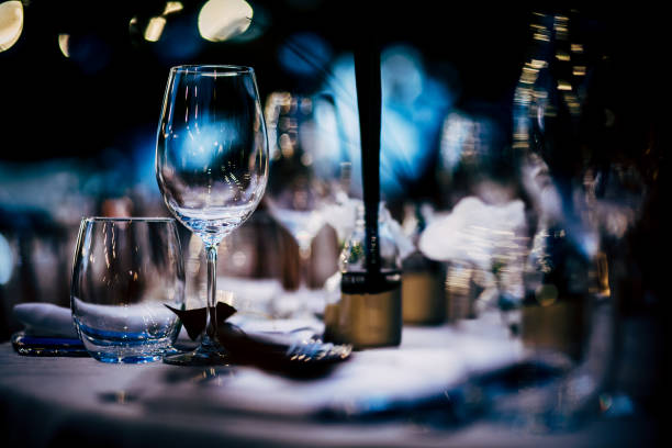 Luxury Table setting for party, Christmas, holidays and weddings.