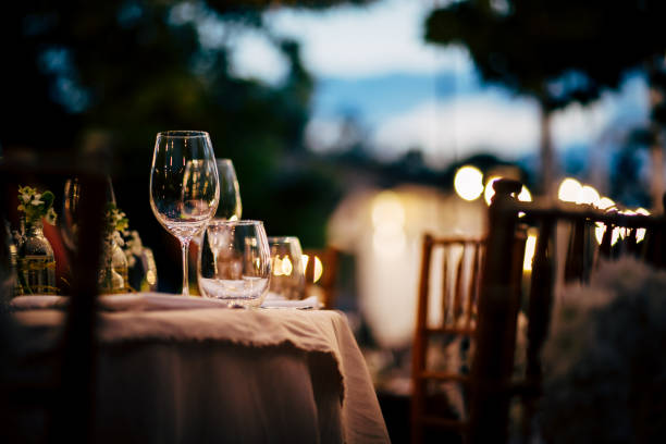 istock Luxury Table setting for party, Christmas, holidays and weddings. 881522354
