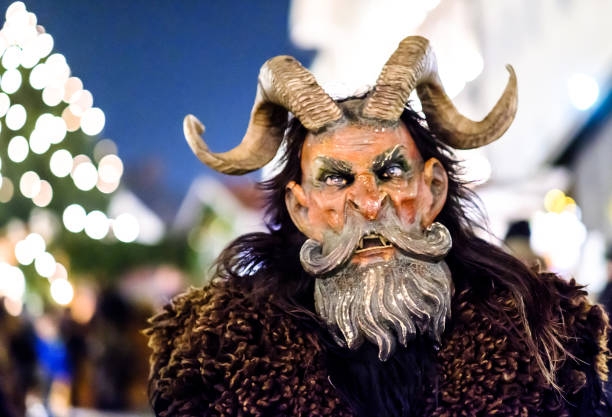 krampuslauf en bad Tölz - Baviera - foto de stock