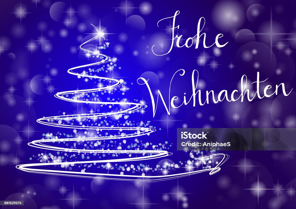 Vetores de Árvore De Natal Escrever Feliz Natal Em Alemão Frohe Weihnachten  e mais imagens de Abstrato - iStock