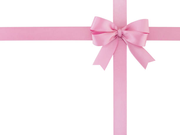 istock pastel pink ribbon with bow isolated on white background 881530518