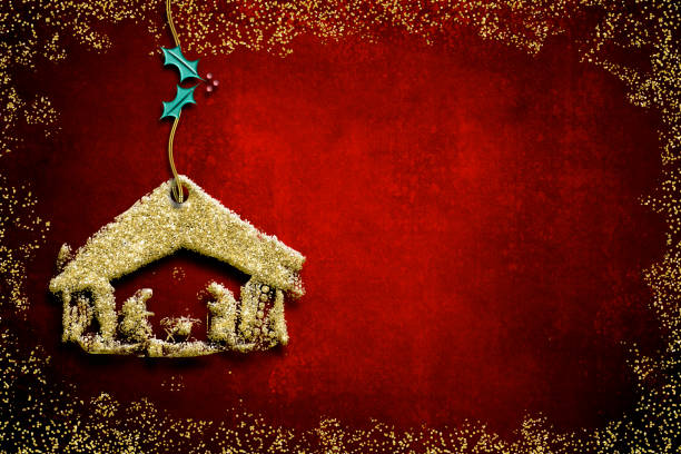 istock Christmas Nativity Scene greetings cards 881536532