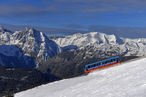 istock trailer for lifting skiers in the Alps 881536998