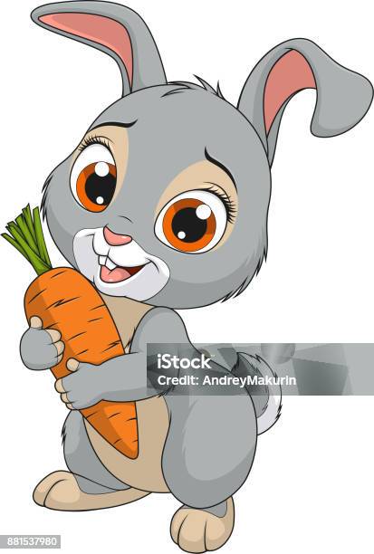 Wenig Lustiger Bunny Stock Vektor Art und mehr Bilder von Kaninchen - Kaninchen, Comic - Kunstwerk, Häschen