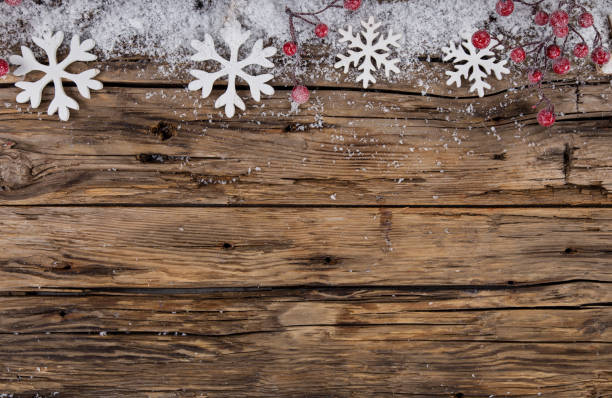 istock Christmas decoration on wooden background 881556508