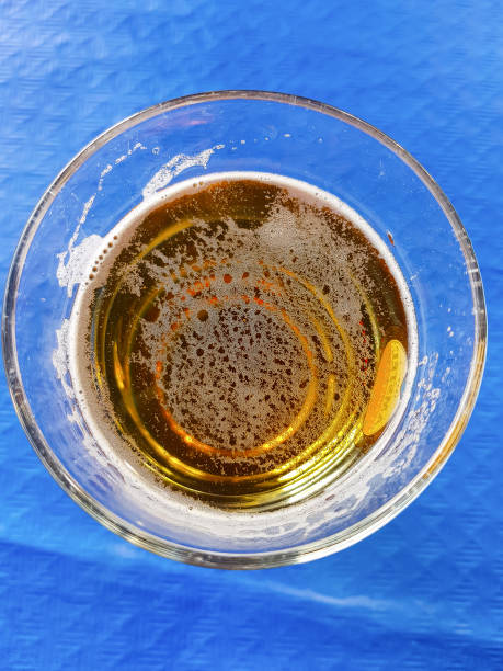 istock Background of beer glass viewed from above 881561634