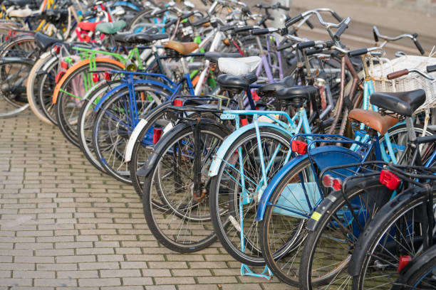 istock Bicycle parking station in Amsterdam, The Netherlands 881575528