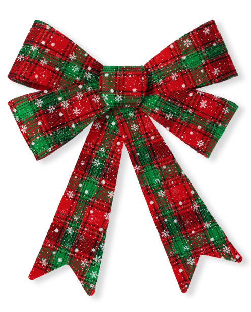 istock Christmas ribbon isolated on white background 881583832
