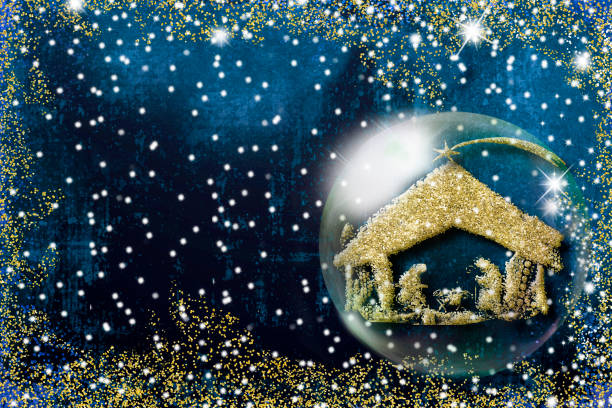 istock Nativity Scene Christmas greetings cards 881583860