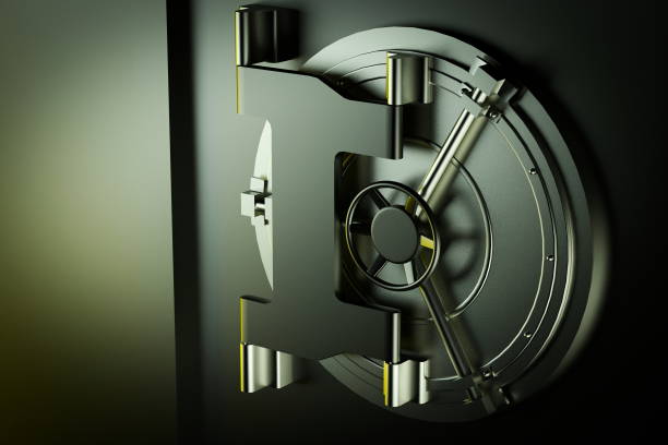 istock Bank Vault Door - 3d render 881598182