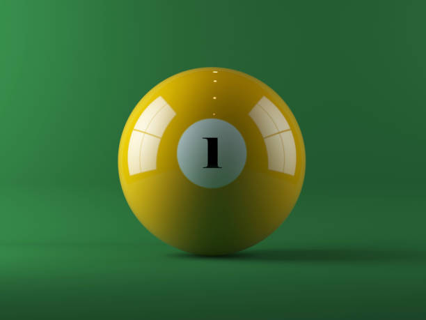 Billiard ball nine isolated on a white background