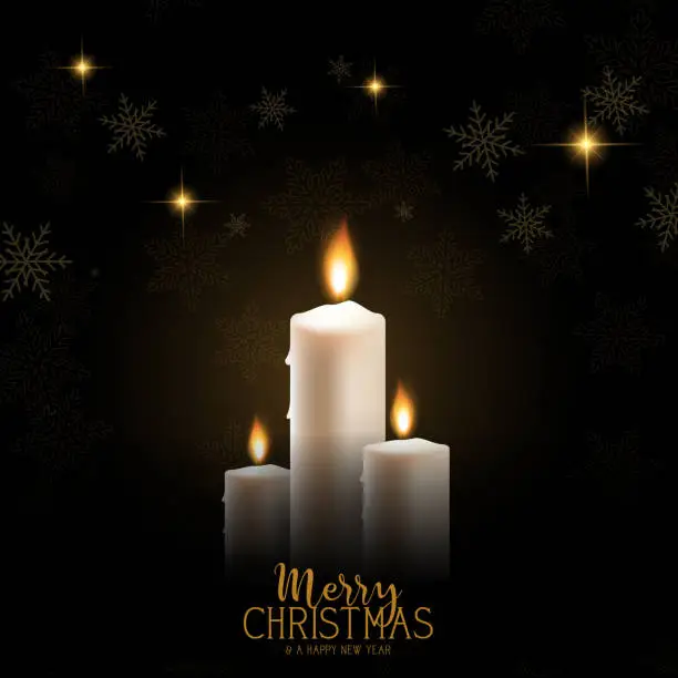 Vector illustration of Christmas candle background