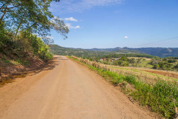 istock Farm road, Forest and mountains in Gramado 881617878