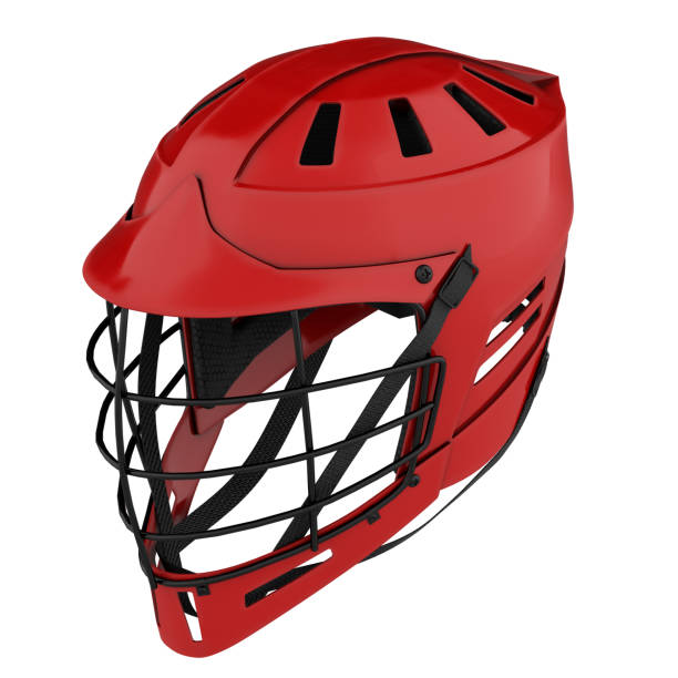 istock Classic Lacrosse helmet. Perspective view. 881621638