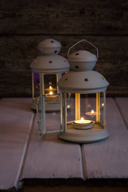 istock Holiday lantern with very warm and pleasant light 881626428