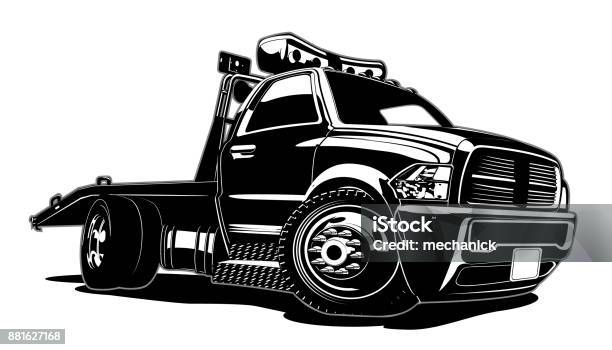 Cartoon Tow Truck Stock Illustration - Download Image Now - Tow Truck, Towing, Vector