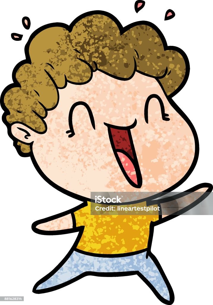 Cartoon Behappy Cartoon Happy Man Stock Illustration - Download Image Now - Animal, Art ...