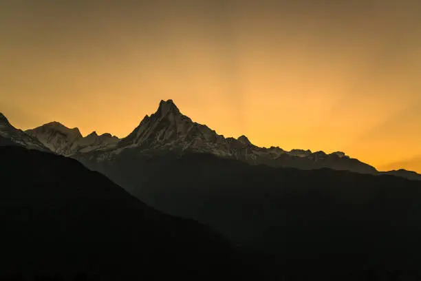Photo of Sunrise on Poon Hill, Ghorepani, Nepal.