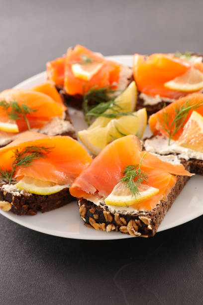 istock canape with cheese and salmon 881645218