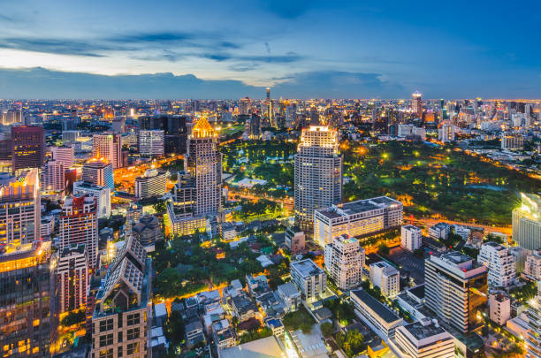 istock Bangkok night cityscape 881654396