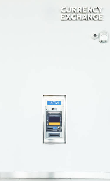 istock ATM machine and currency exchange with CCTV camera 881659746