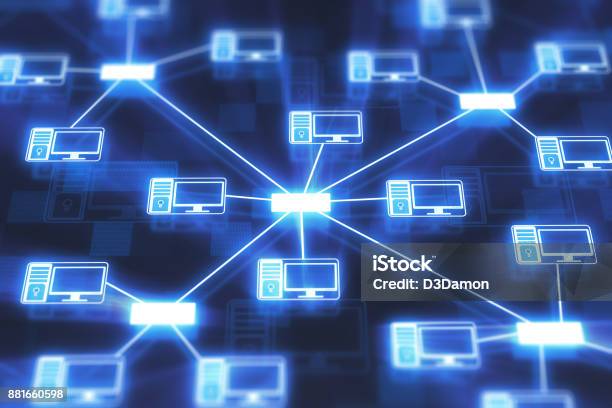 Computer Networkimageeeeeeeeee Computer Network Stock Photo - Download Image Now - Blue, Business ...