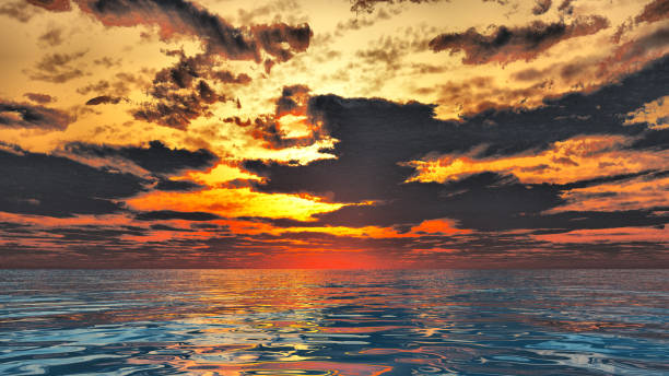 istock beautifully sunset over ocean 881671324