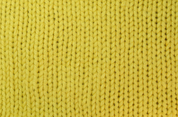 istock Texture of yellow woolen knitted background 881671794
