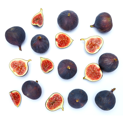 Fresh Organic Fig isolated on white background