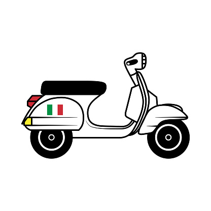 Side View Scooter Stock Illustration - Download Image Now - Elegance