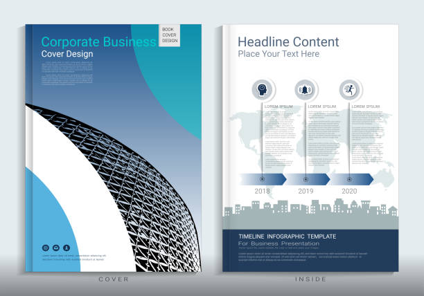 istock Corporate business cover design with space for photo background, Use for annual report, brochure, flyer, leaflet, sale kit, catalog, magazine, booklet, portfolio, poster, Vector template in A4 size. 881680682