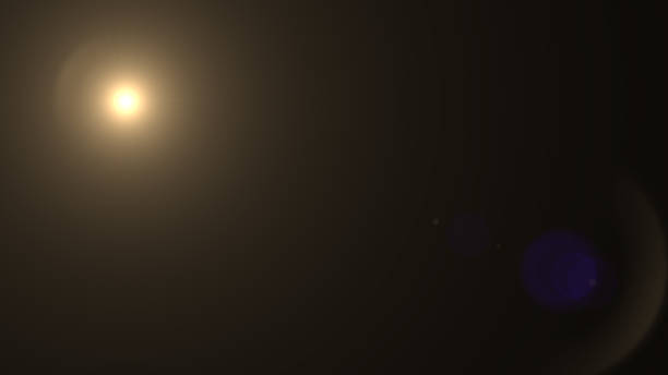 istock Lens flare effect on dark background. Digital illustration. 881688304