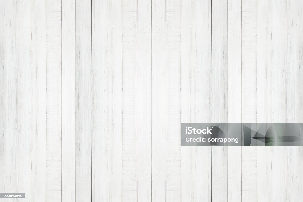 texture della parete in legno naturale bianco e sfondo senza cuciture, legno bianco superficie vuota per il design - Foto stock royalty-free di Bianco