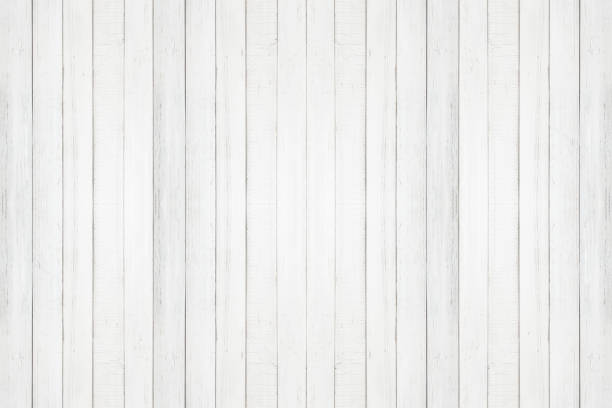 white natural wood wall texture and background seamless,Empty surface white wooden for design stock photo