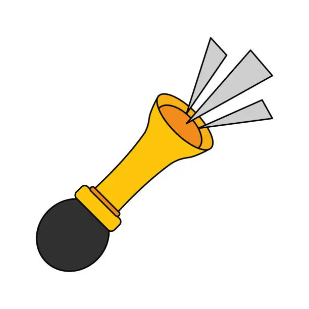 Vector illustration of old air horn