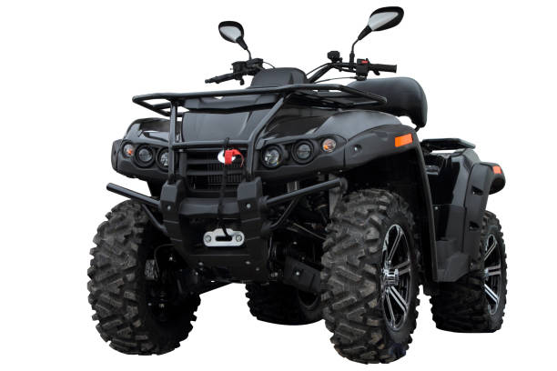 Black modern ATV. Black modern ATV, isolated on white background. off road vehicle photos stock pictures, royalty-free photos & images