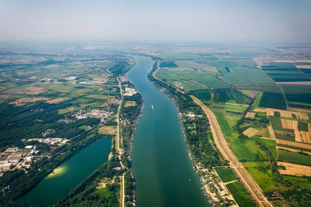 istock Panorama of Belgrade with a view from the plane 881712328