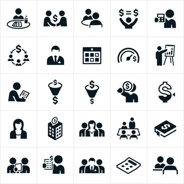 Vector illustration of Accounting Icons