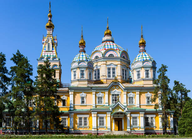 istock Russian Orthodox Cathedral in Almaty, Kazakhstan 881716450