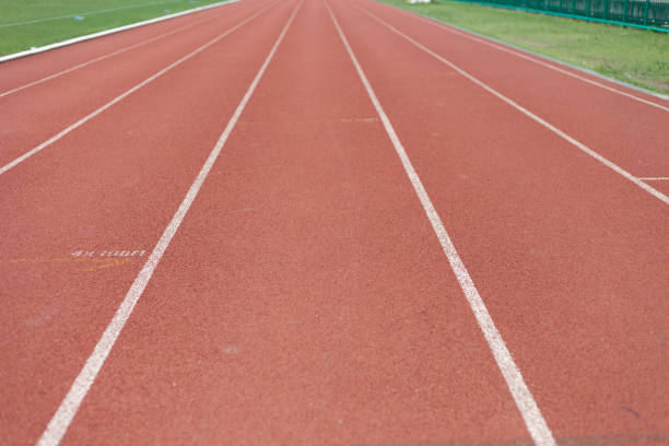 istock Outdoor running track. 881716710