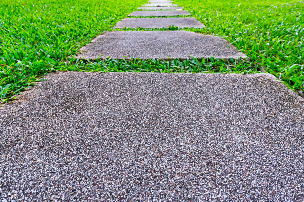 istock Pathway on the green glass in the park 881728210