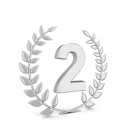 Winner laurel symbol. 3d illustration isolated on white background